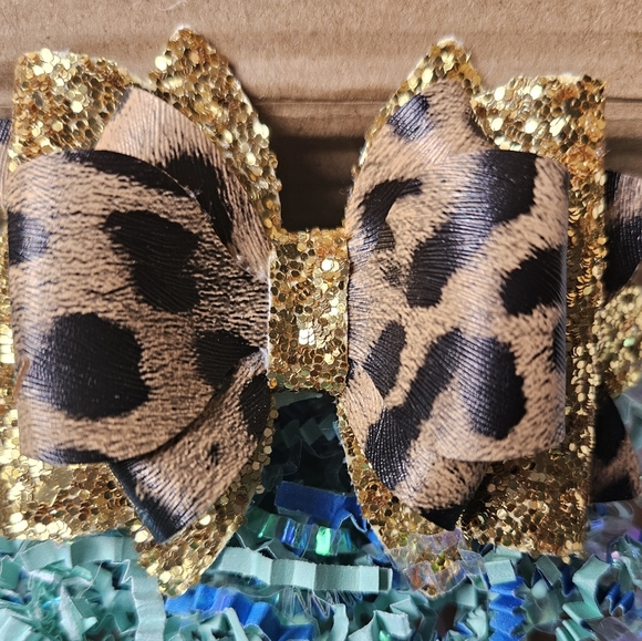 Stanley cup straw accessory! Leopard animal print w/ gold glitter accent! NWOT! - Picture 2 of 2